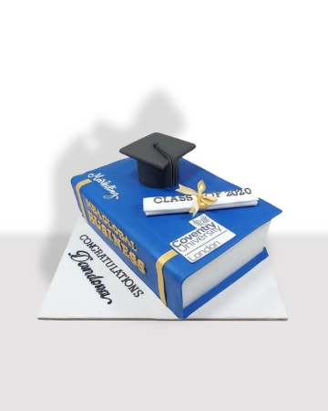 Picture of Blue graduation cake